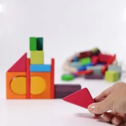 Grimm's Coloured Geometric Blocks 60pcs -Playworld Shop 10120 Geokloetze Bunt v2 1
