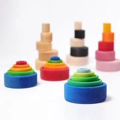 Grimm's Coloured Stacking Bowls - Ocean 12 Grimm's Coloured Stacking Bowls - Ocean -Playworld Shop 10351 10350 93030 10340 10353 10354 Schaelchensatz 2