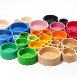 Grimm's Coloured Stacking Bowls - Ocean 13 Grimm's Coloured Stacking Bowls - Ocean -Playworld Shop 10351 10350 93030 10340 10353 10354 Schaelchensatz v1 2