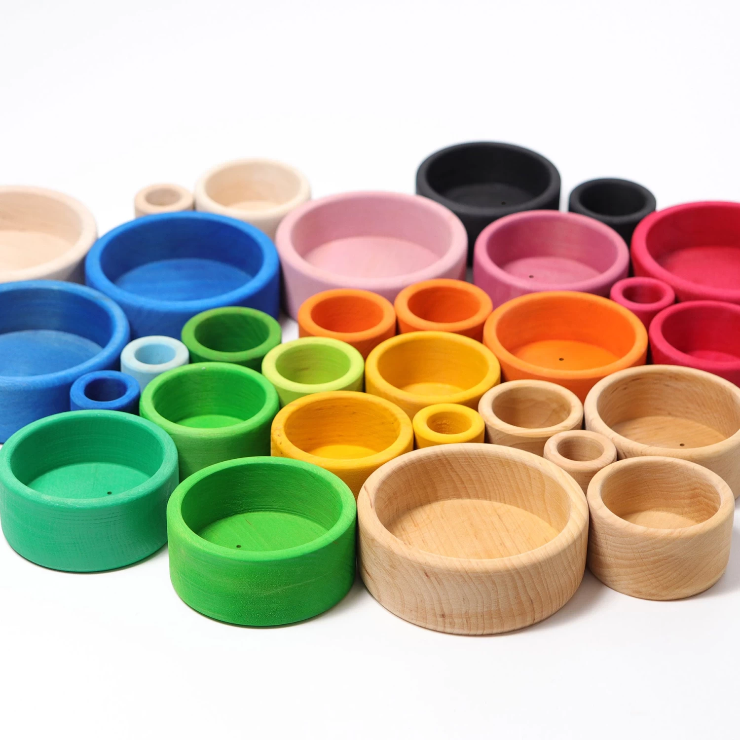 Grimm's Coloured Stacking Bowls - Ocean 8 Grimm's Coloured Stacking Bowls - Ocean - Image 6