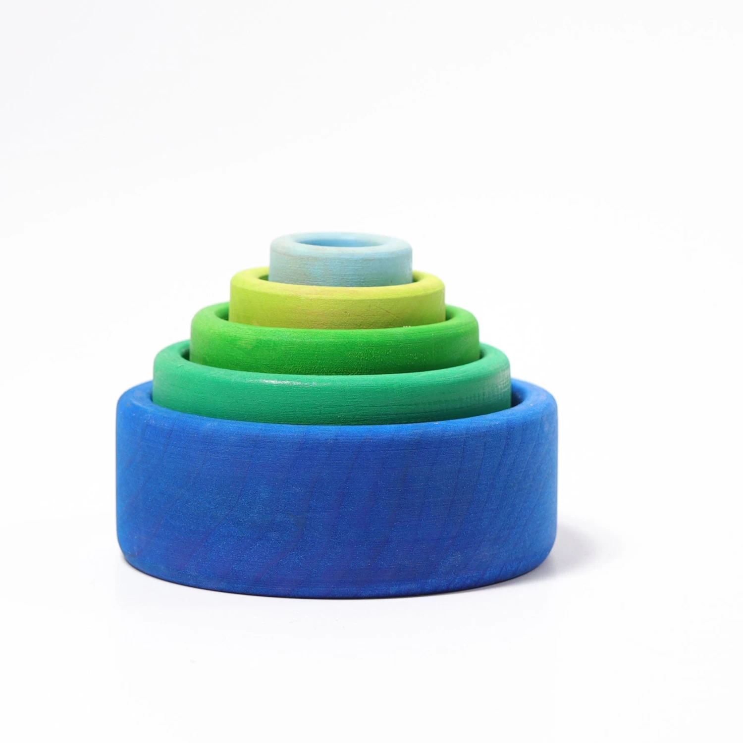 Grimm's Coloured Stacking Bowls - Ocean 3 Grimm's Coloured Stacking Bowls - Ocean
