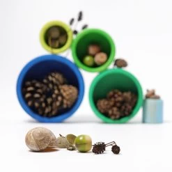 Grimm's Coloured Stacking Bowls - Ocean 11 Grimm's Coloured Stacking Bowls - Ocean -Playworld Shop 10354 Schaelchensatz ozean v6