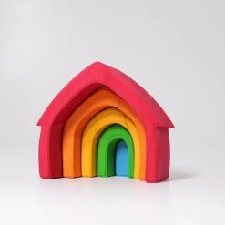 Grimm's Stacking Coloured House -Playworld Shop 10860 Haus Bunt v6