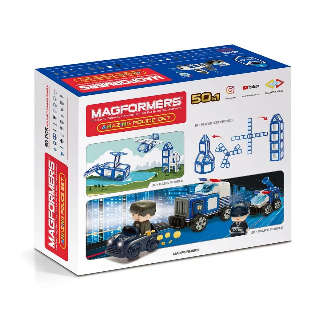 Magformers Amazing Police & Rescue Set 4 Magformers Amazing Police & Rescue Set - Image 2