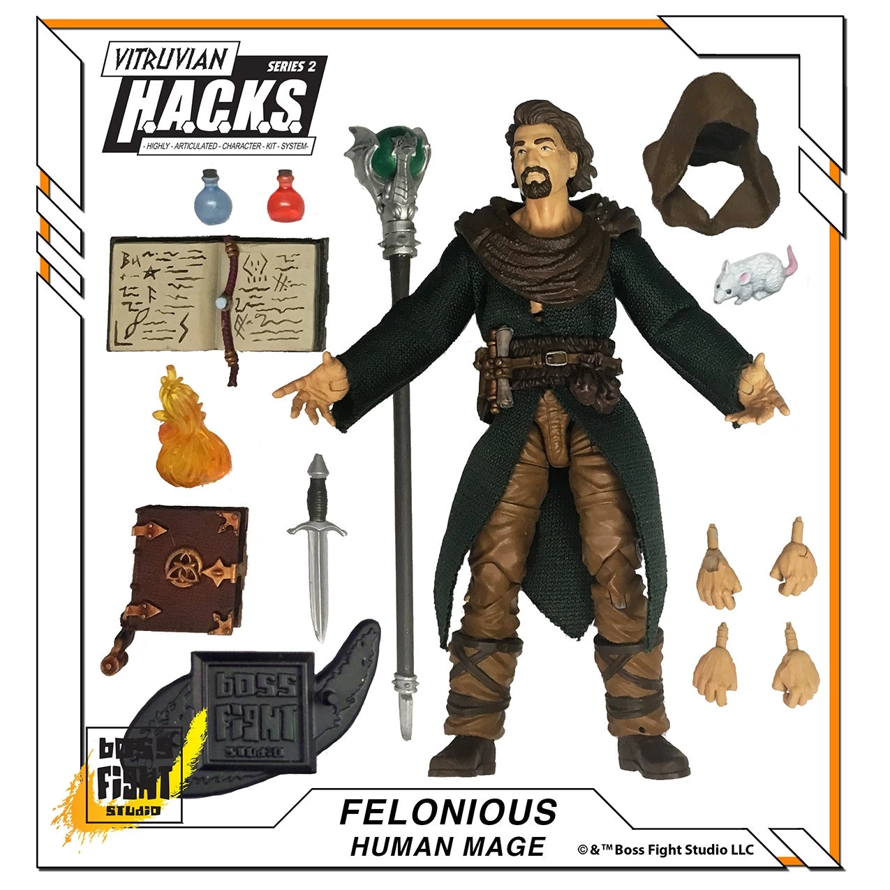 VITRUVIAN H.A.C.K.S. - Series 2 - FELONIOUS (Wandering Mage) - Black Robe 3 VITRUVIAN H.A.C.K.S. - Series 2 - FELONIOUS (Wandering Mage) - Black Robe
