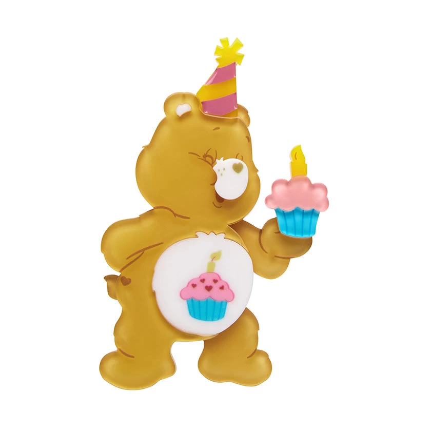 Erstwilder Carebears (2022) - Birthday Bear's Cake Brooch 3 Erstwilder Carebears (2022) - Birthday Bear's Cake Brooch