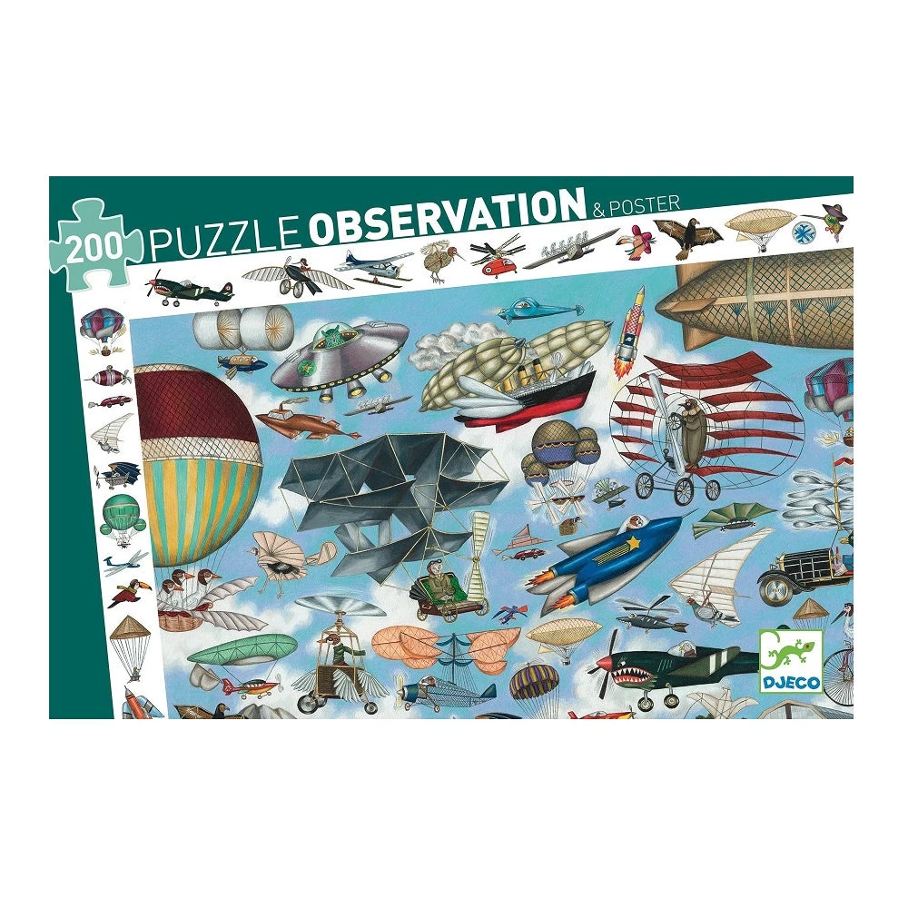 Djeco Puzzle Observation - Aero Club 200pc 6+ 3 Djeco Puzzle Observation - Aero Club 200pc 6+