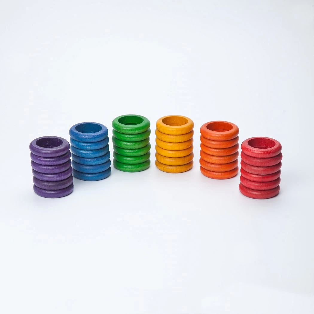 Grapat Rings 36 Pieces (6 Colours) - Wooden Toys 4 Grapat Rings 36 Pieces (6 Colours) - Wooden Toys - Image 2