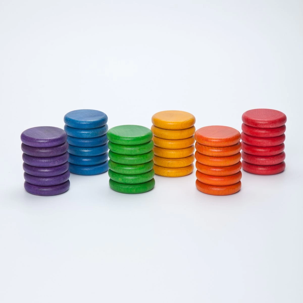Grapat Coins 36 Pieces (6 Colours) - Wooden Toys 3 Grapat Coins 36 Pieces (6 Colours) - Wooden Toys