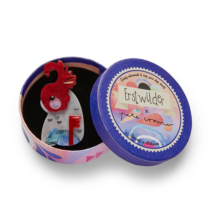 Erstwilder X Pete Cromer - Galvanic Gang Gang Brooch 4 Erstwilder X Pete Cromer - Galvanic Gang Gang Brooch - Image 2