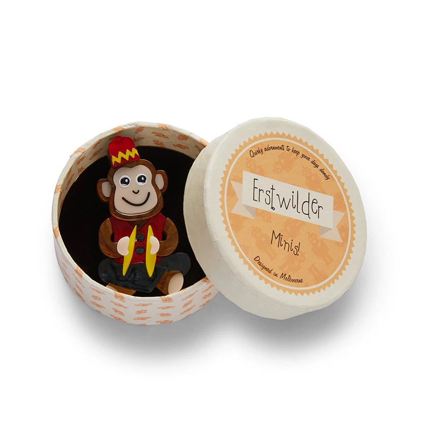 Erstwilder Toy Minis - Charley Chimp Mini Brooch 3 Erstwilder Toy Minis - Charley Chimp Mini Brooch