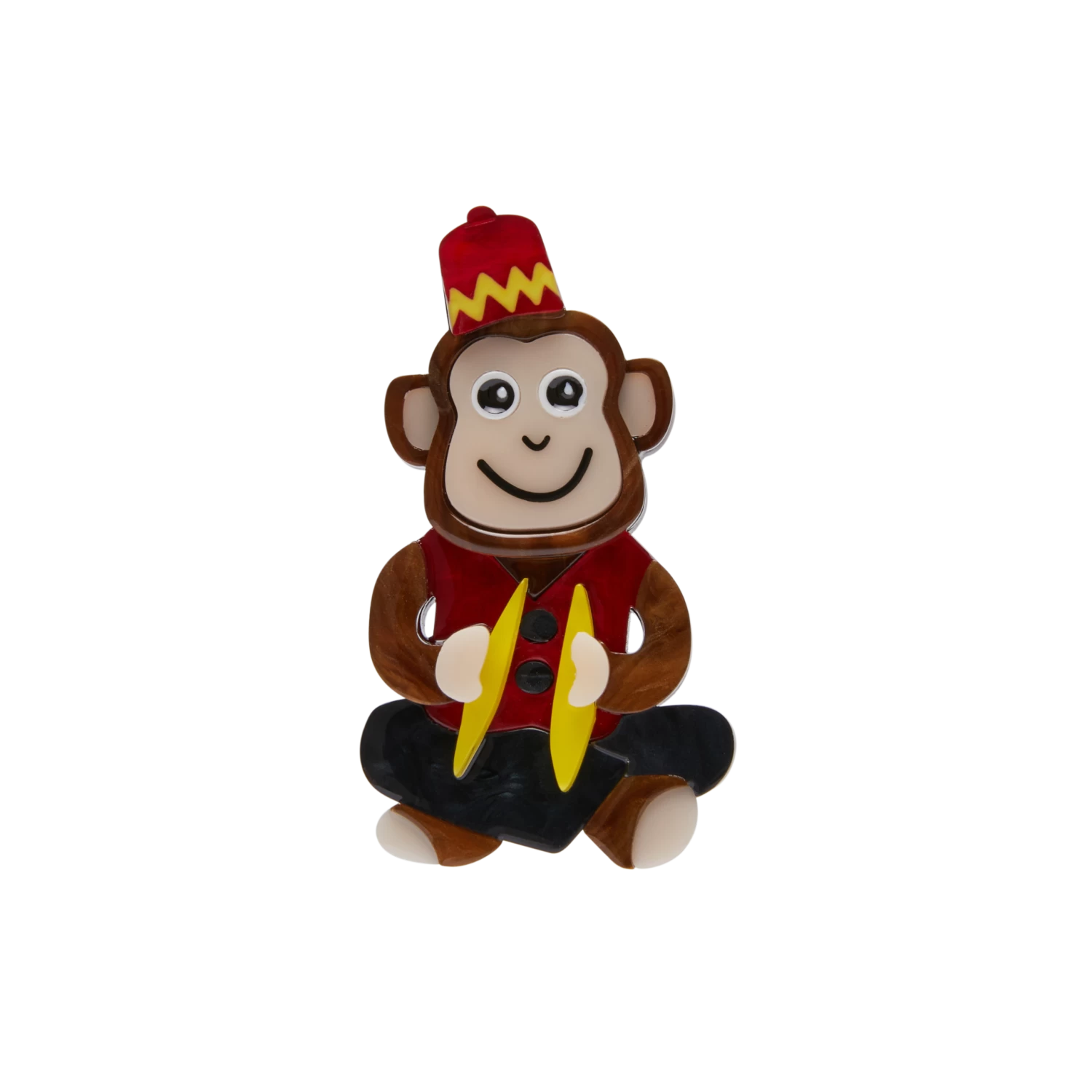 Erstwilder Toy Minis - Charley Chimp Mini Brooch 4 Erstwilder Toy Minis - Charley Chimp Mini Brooch - Image 2