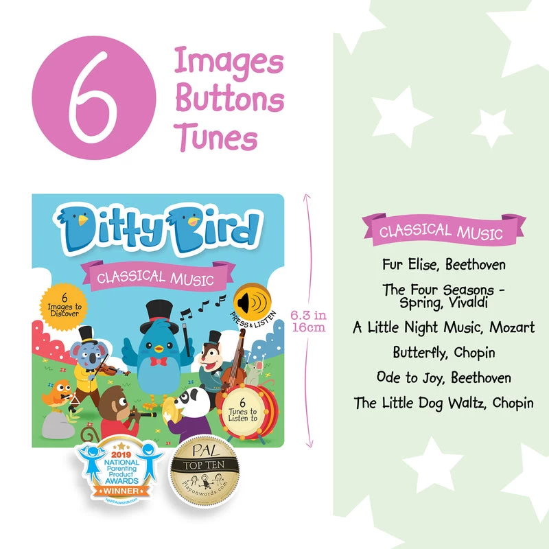 Ditty Bird - Classical Music Musical Board Book 4 Ditty Bird - Classical Music Musical Board Book - Image 2