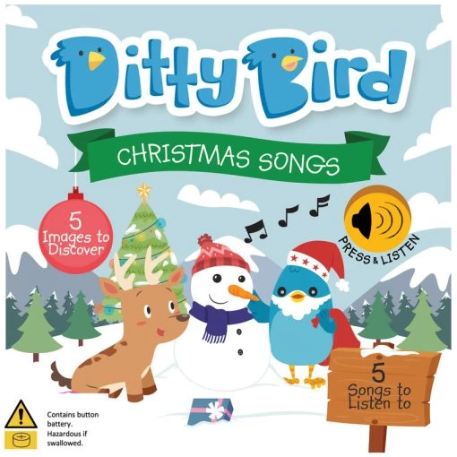 Ditty Bird - Christmas Songs Musical Board Book -Playworld Shop DB6850DittyBirdChristmasSongsBook