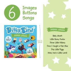 Ditty Bird - Animal Songs Musical Board Book 5 Ditty Bird - Animal Songs Musical Board Book -Playworld Shop DB9273AnimalSongs2