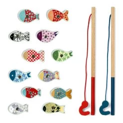 Djeco - Classic Wooden Magnetic Fishing - Dream Fishes 2+ -Playworld Shop DJ1650DreamMagneticFishingcontents