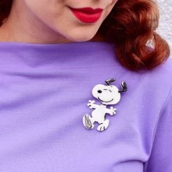 Erstwilder X Peanuts - Dancing Snoopy Time To Dance Brooch -Playworld Shop DSC 1047