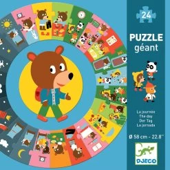 Djeco Puzzle - Giant Circle Through The Day 24pc 3+