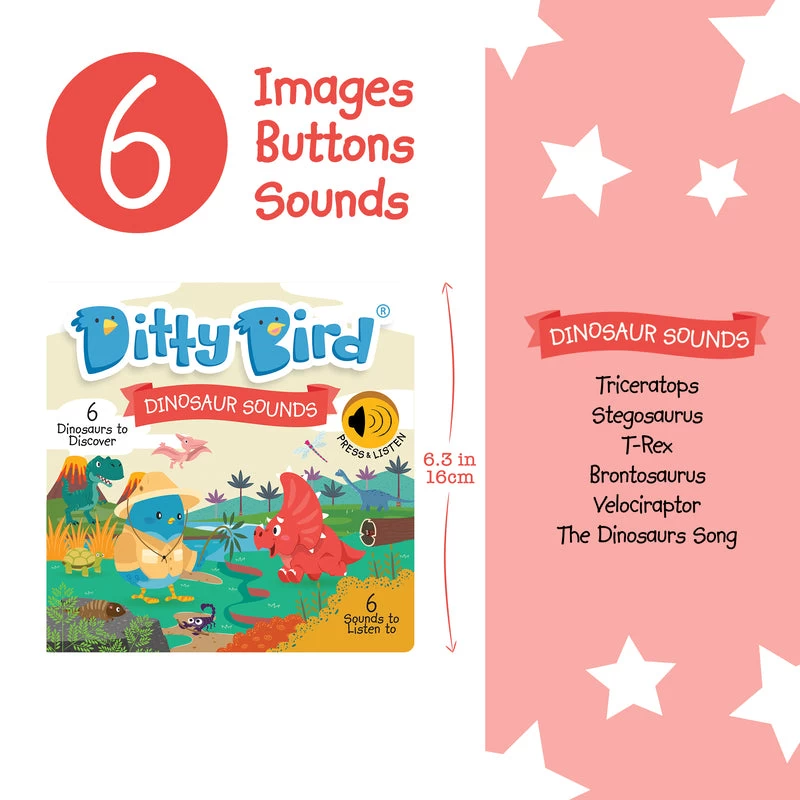 Ditty Bird - Dinosaur Sounds Board Book 4 Ditty Bird - Dinosaur Sounds Board Book - Image 2