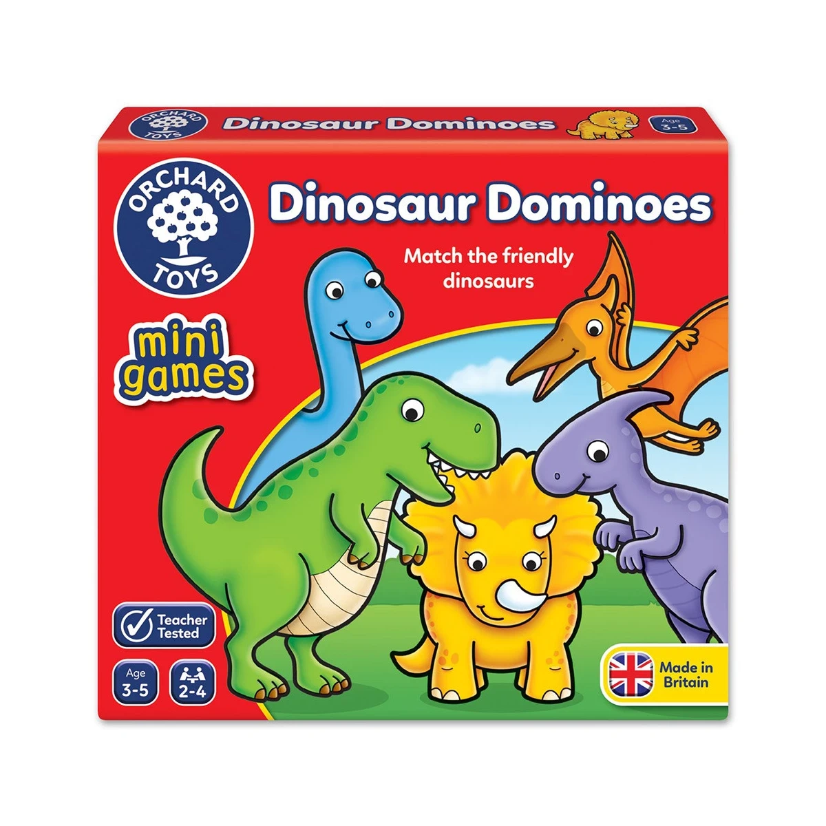 Orchard Toys - Dinosaur Dominoes Mini Game 3-5yo 2 Orchard Toys - Dinosaur Dominoes Mini Game 3-5yo