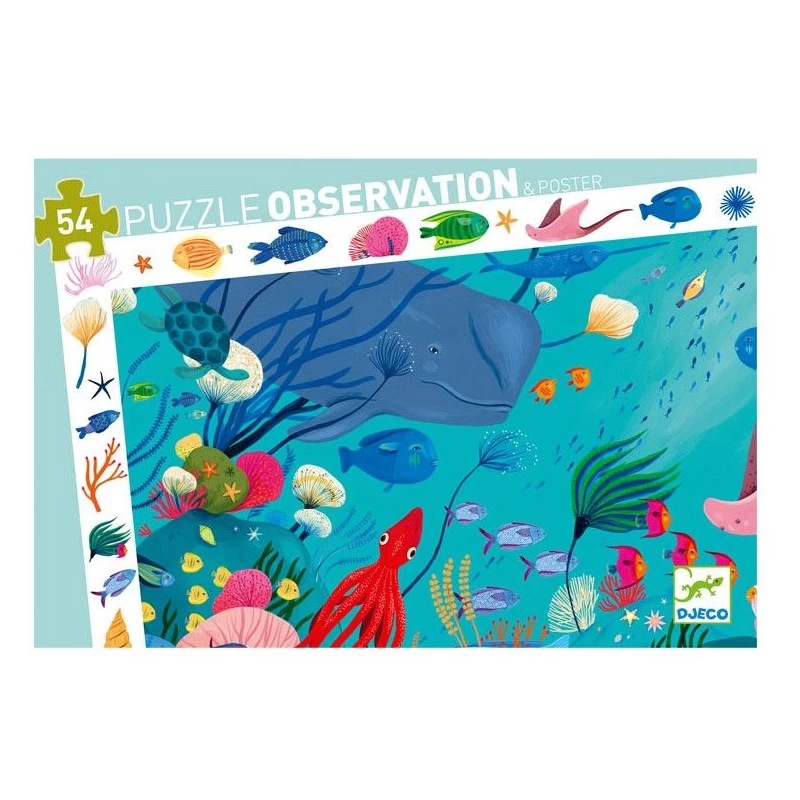 Djeco Puzzle Observation - Aquatic 54pc 4+ 3 Djeco Puzzle Observation - Aquatic 54pc 4+
