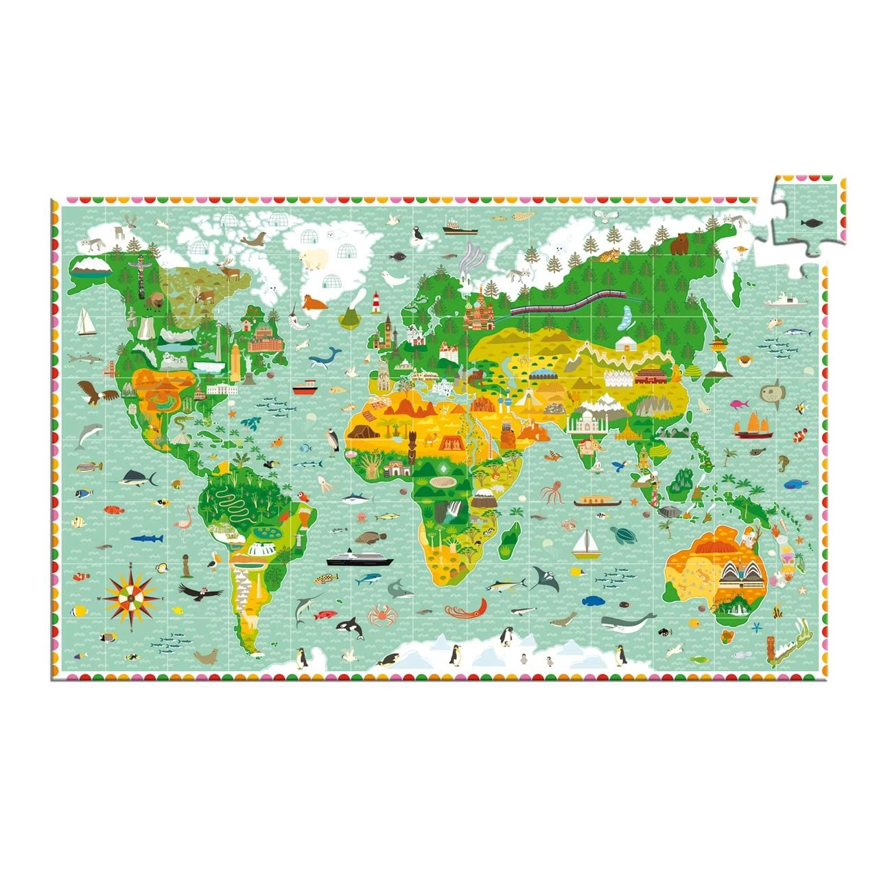 Djeco Puzzle Observation - Around The World 200pc 6+ 4 Djeco Puzzle Observation - Around The World 200pc 6+ - Image 2