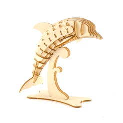 Kigumi - Dolphin Plywood Puzzle
