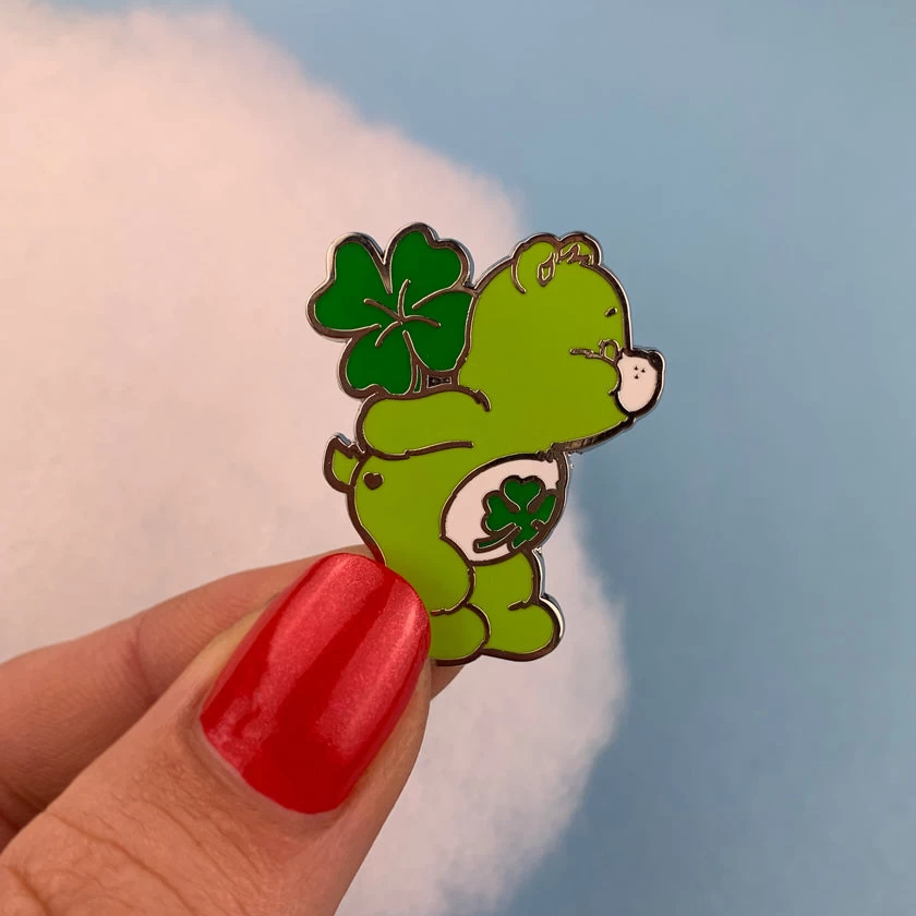 Erstwilder X Care Bears Lucky Charm Enamel Pin 4 Erstwilder X Care Bears Lucky Charm Enamel Pin - Image 2