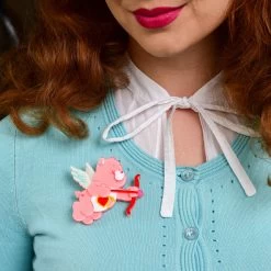 Erstwilder - Care Bears Love-a-Lot Cupid Bear Brooch 7 Erstwilder - Care Bears Love-a-Lot Cupid Bear Brooch -Playworld Shop ErstwilderxCareBearsLoveALotCupidBrooch