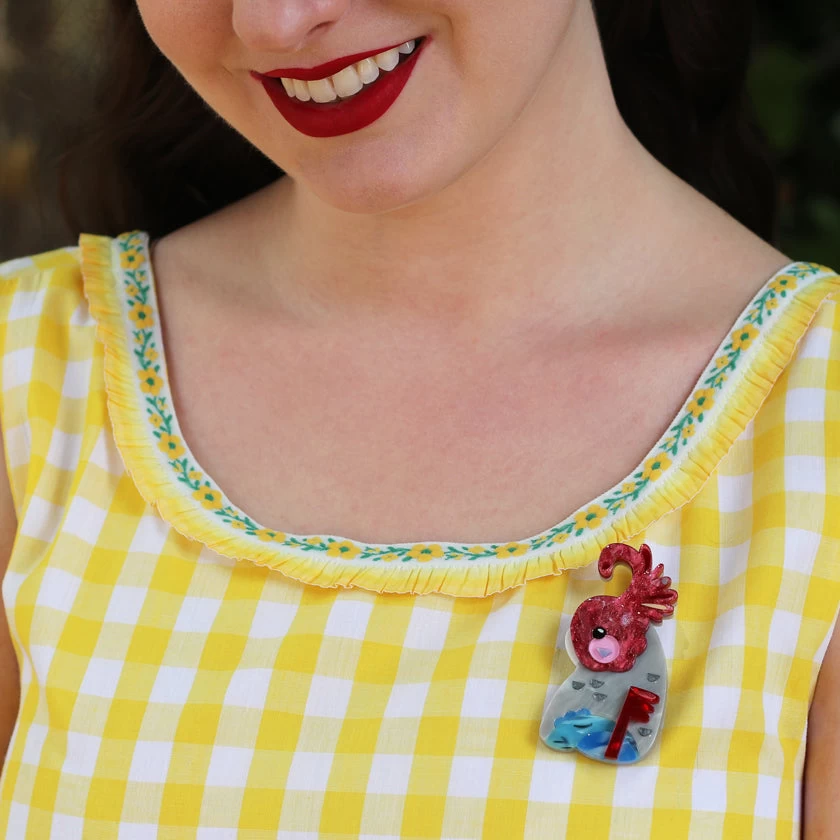 Erstwilder X Pete Cromer - Galvanic Gang Gang Brooch 5 Erstwilder X Pete Cromer - Galvanic Gang Gang Brooch - Image 3