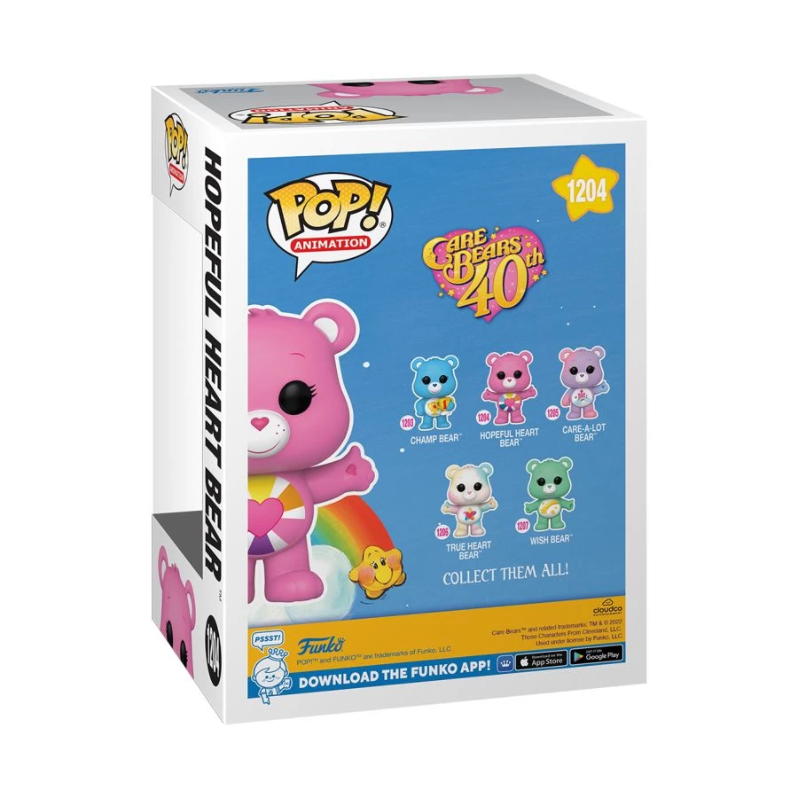 Care Bears 40th - Hopeful Heart Bear POP! Vinyl Figure No. 1204 5 Care Bears 40th - Hopeful Heart Bear POP! Vinyl Figure No. 1204 - Image 3