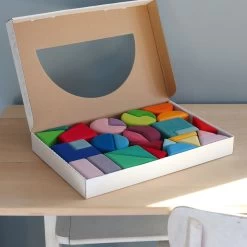Grimm's Building Set Triangle, Square, Circle -Playworld Shop Grimm sTSCSetboxopen