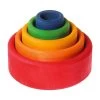 Grimm's Coloured Stacking Bowls - Red -Playworld Shop Grimms Stacking Bowls