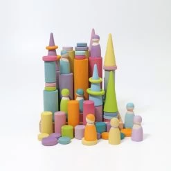 Grimm's Rollers Pastel Small Stacking Game -Playworld Shop Grimms large pastel rollers