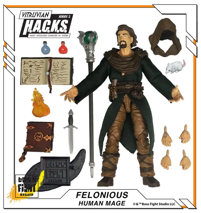 VITRUVIAN H.A.C.K.S. - Series 2 - FELONIOUS (Wandering Mage) - Green Robe 3 VITRUVIAN H.A.C.K.S. - Series 2 - FELONIOUS (Wandering Mage) - Green Robe