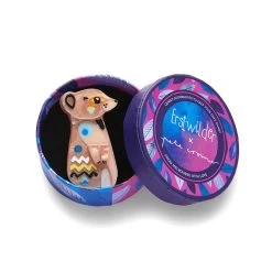 Erstwilder X Pete Cromer (Wildlife Part 2) - The Masterful Meerkat Mini Brooch -Playworld Shop HL 009AK1MN03TheMasterfulMeerkatMiniBrooch 3