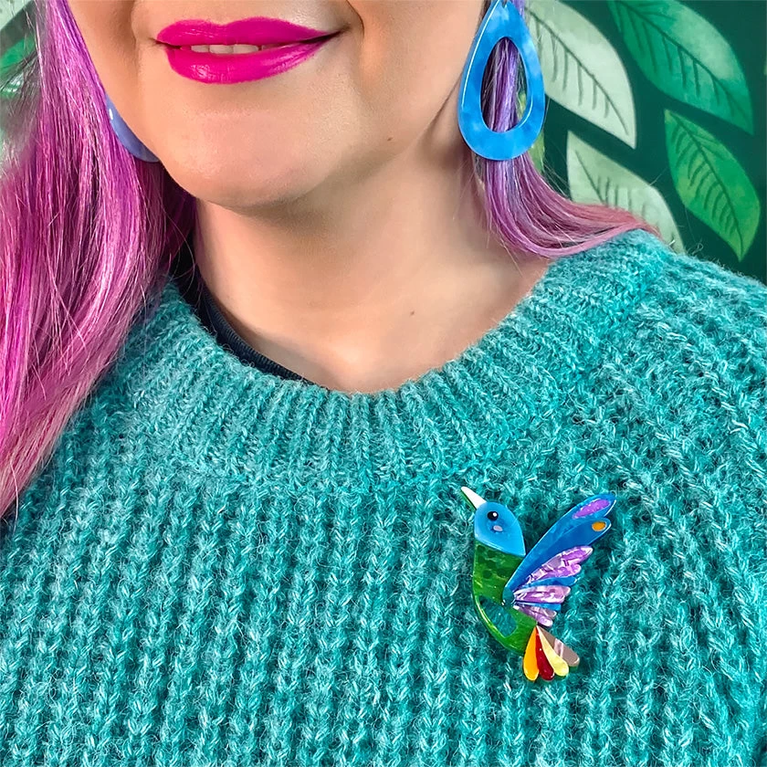 Erstwilder X Pete Cromer (Wildlife Part 2) - The Hardworking Hummingbird Brooch 5 Erstwilder X Pete Cromer (Wildlife Part 2) - The Hardworking Hummingbird Brooch - Image 3