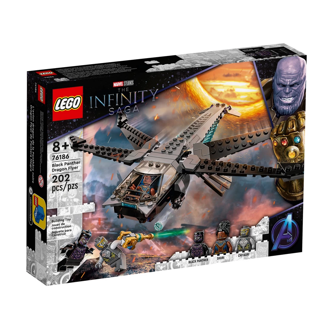 Lego - 76186 Marvel Black Panther Dragon Flyer 3 Lego - 76186 Marvel Black Panther Dragon Flyer