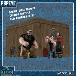 Mezco POPEYE 5-Points Deluxe Box Set (4 Figures + Playset) -Playworld Shop MEZ18060 Popeye 5Point BoxsetC