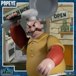 Mezco POPEYE 5-Points Deluxe Box Set (4 Figures + Playset) -Playworld Shop MEZ18060 Popeye 5Point BoxsetF