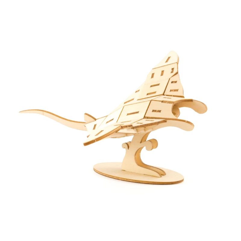 Kigumi - Manta Ray Plywood Puzzle 3 Kigumi - Manta Ray Plywood Puzzle