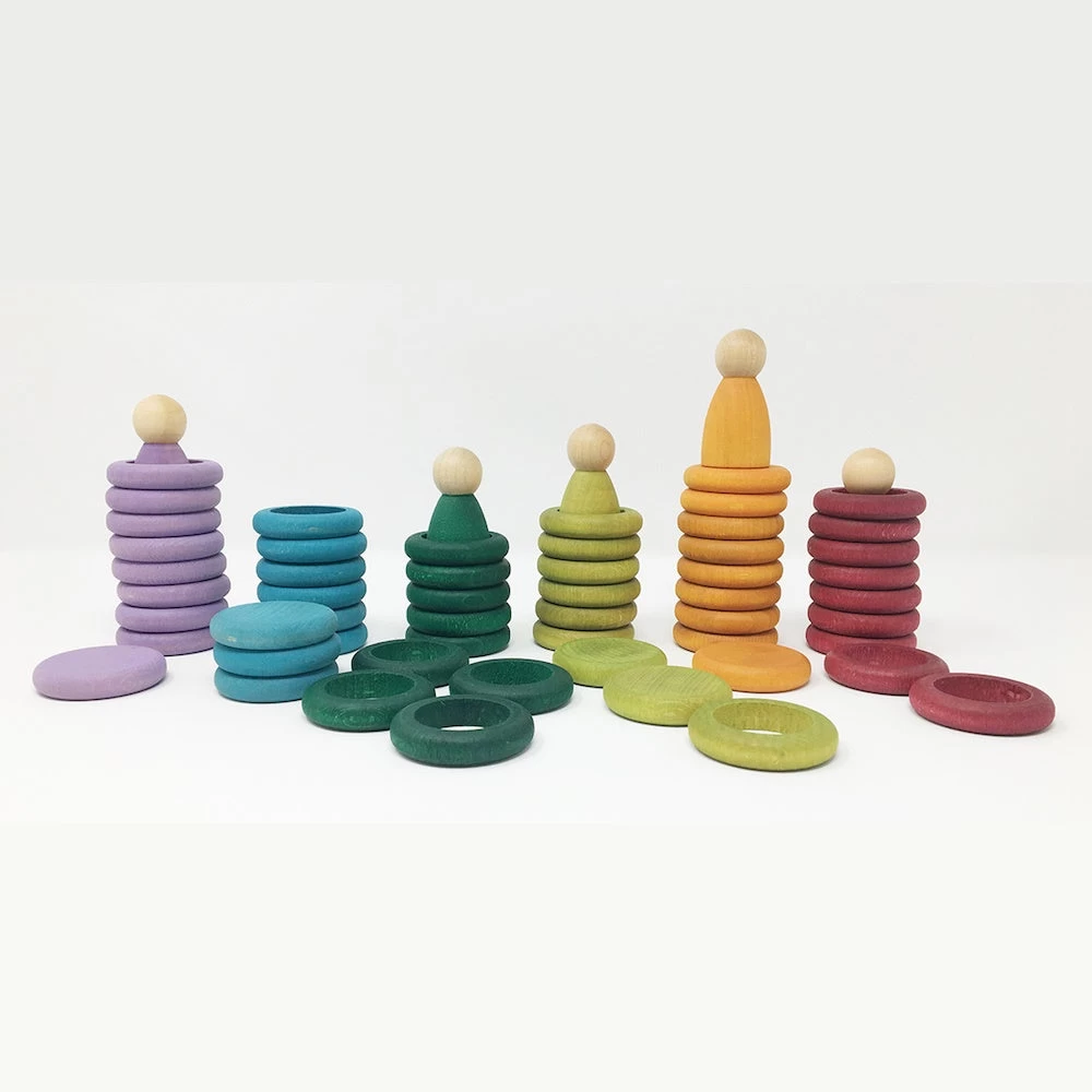 Grapat Nins, Rings & Coins Additional Colours - Wooden Toys 4 Grapat Nins, Rings & Coins Additional Colours - Wooden Toys - Image 2