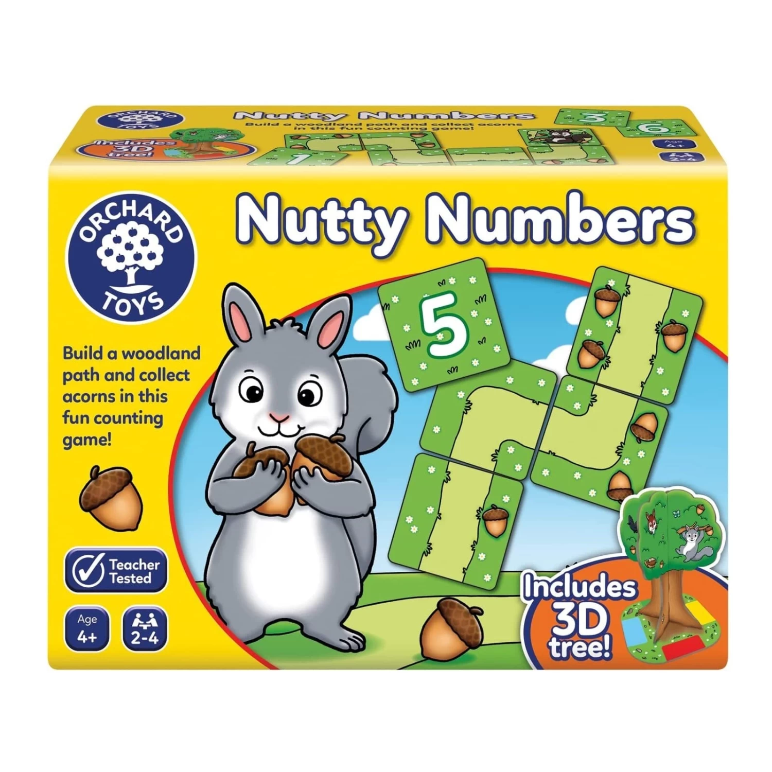 Orchard Toys - Nutty Numbers Game Ages 4+ 3 Orchard Toys - Nutty Numbers Game Ages 4+