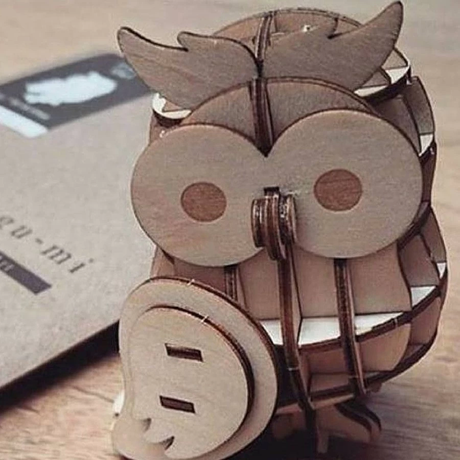Kigumi - Owl Plywood Puzzle 4 Kigumi - Owl Plywood Puzzle - Image 2