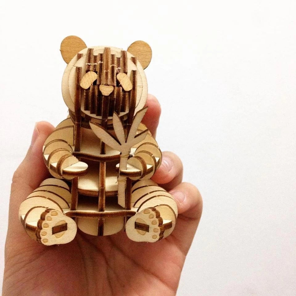 Kigumi - Panda Plywood Puzzle 4 Kigumi - Panda Plywood Puzzle - Image 2