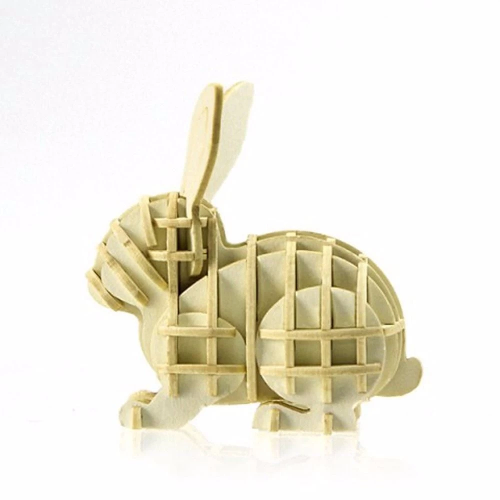 Kigumi - Rabbit Plywood Puzzle 3 Kigumi - Rabbit Plywood Puzzle