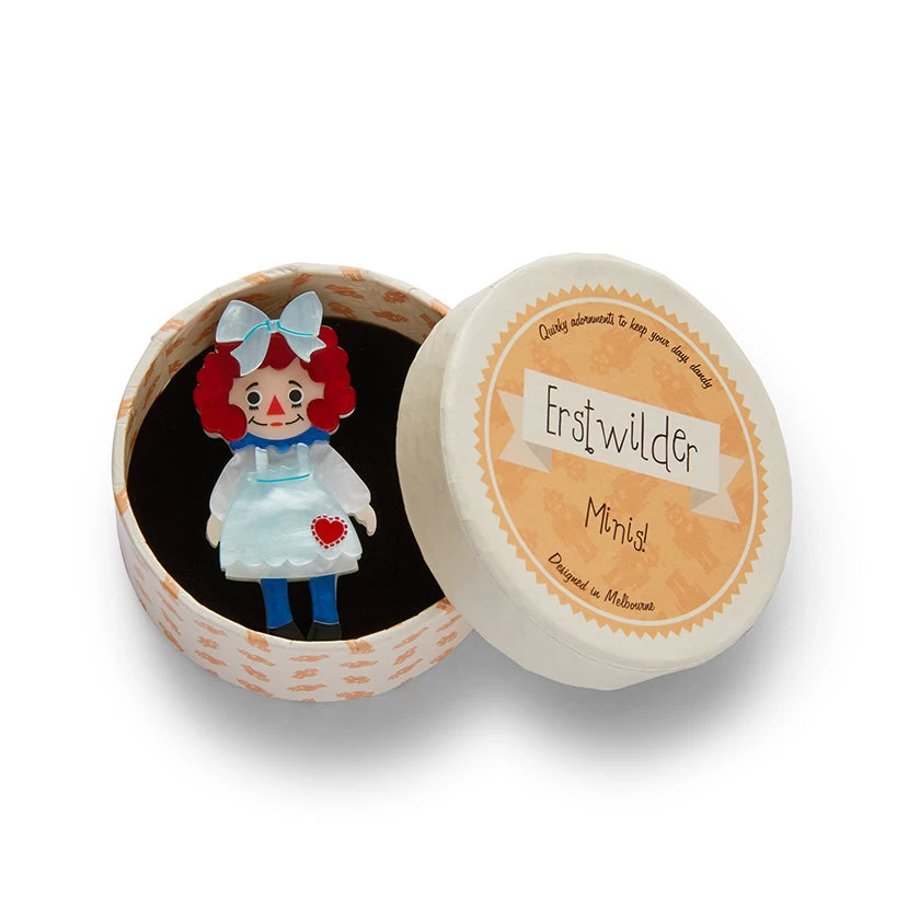 Erstwilder Toy Minis - Raggedy Annie Mini Brooch 3 Erstwilder Toy Minis - Raggedy Annie Mini Brooch