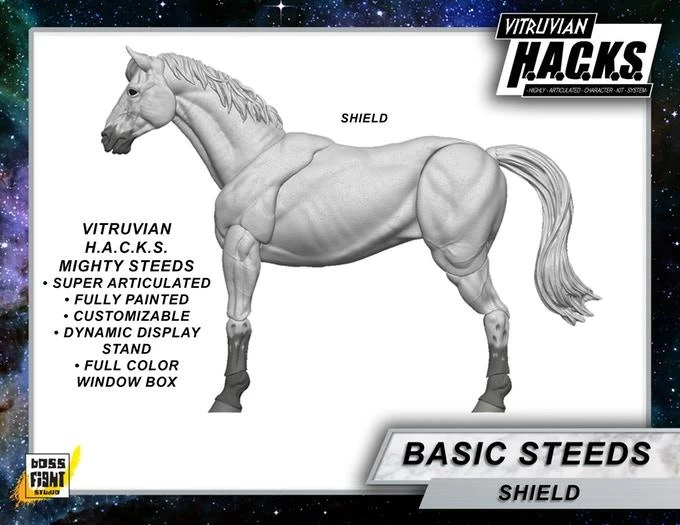 VITRUVIAN H.A.C.K.S. Mighty Steeds - SHIELD White Horse 4 VITRUVIAN H.A.C.K.S. Mighty Steeds - SHIELD White Horse - Image 2