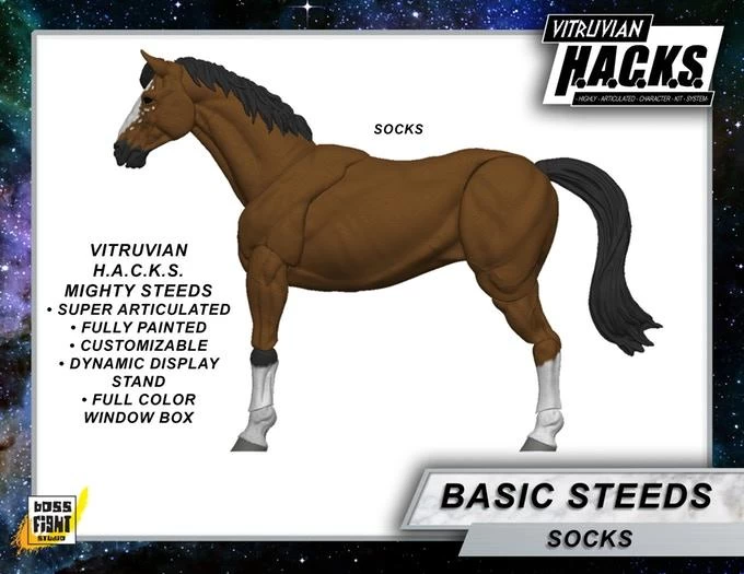 VITRUVIAN H.A.C.K.S. Mighty Steeds - SOCKS Brown Horse 4 VITRUVIAN H.A.C.K.S. Mighty Steeds - SOCKS Brown Horse - Image 2