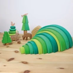Grimm’s Large Rainbow Forest Green NEW 2022 -Playworld Shop SP10672 Grimms Large Forest Green Rainbow 3